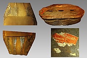 Triple Half-Stopped pipe, Wood, iron, resin, Native American (Northwest Coast)